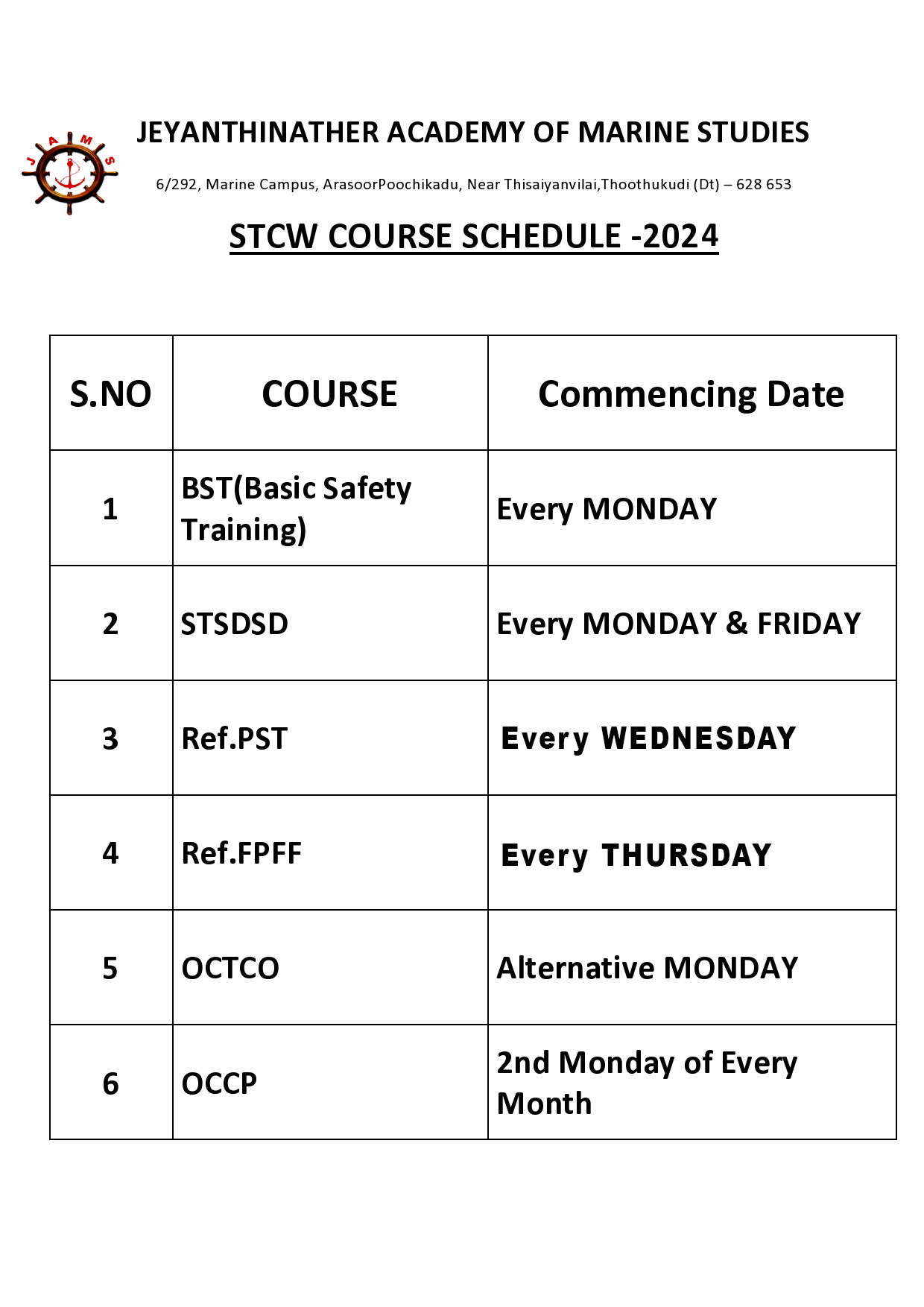 STCW Courses STCW Courseintamilnadu STCWCourse GpratingCourses